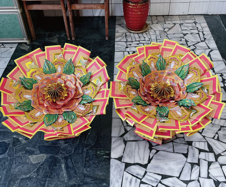 高雄旗山福德正神遷廟誌慶：大束手工神明花，誠意獻禮傳心意的第3張圖片